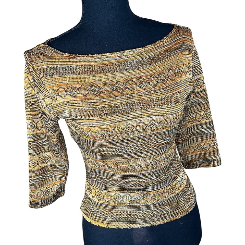 Striped Multicolor Knit Top